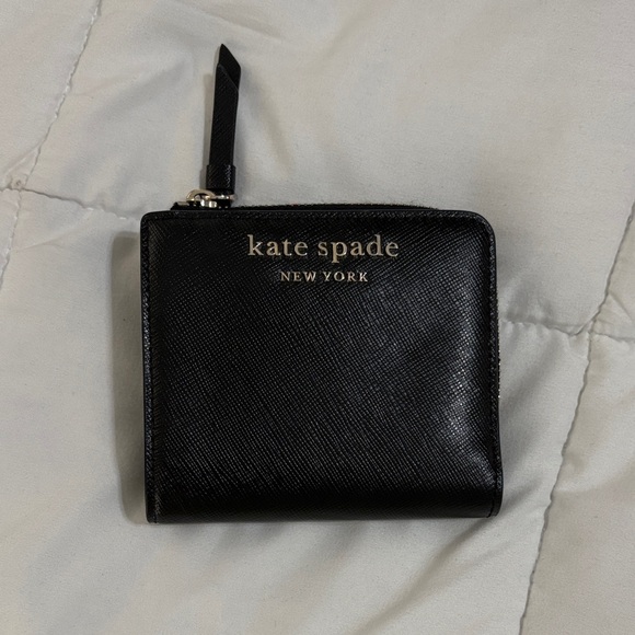 kate spade Accessories - Kate Spade Black Leather Zip Wallet